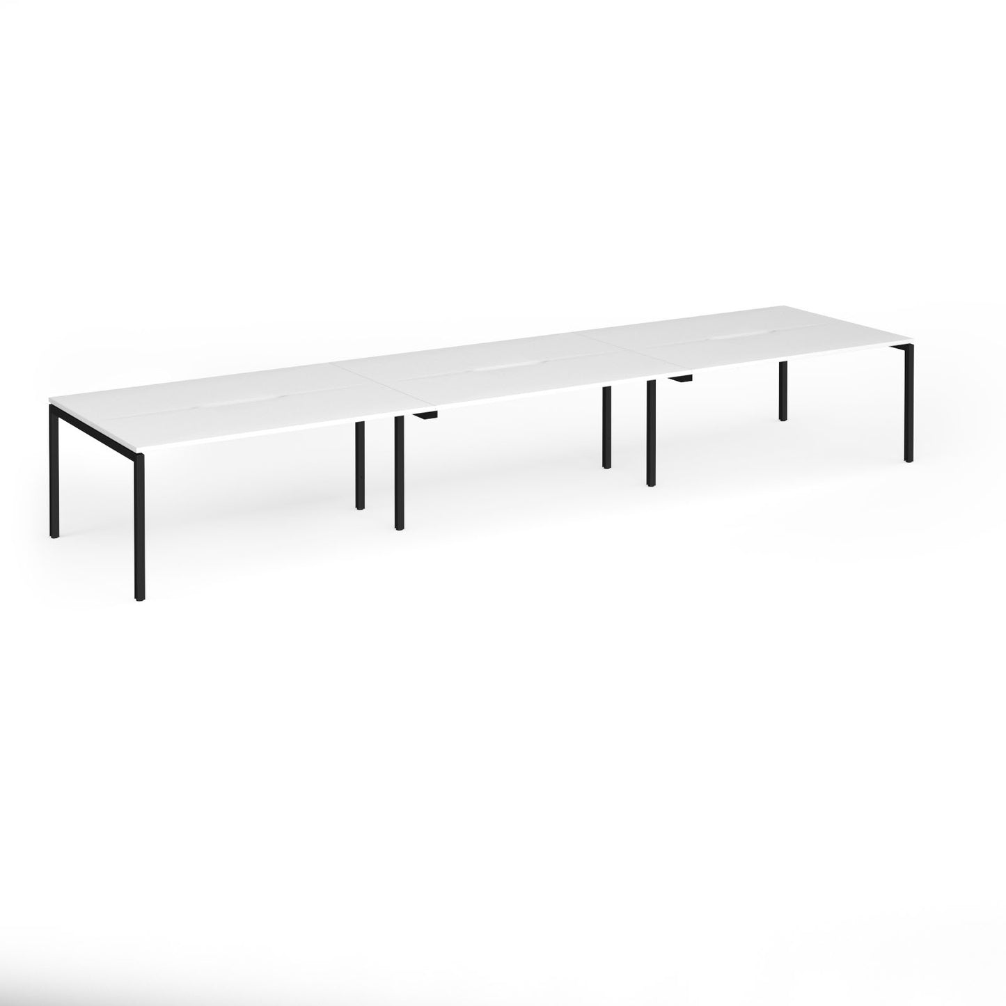 Connex Plus Goal Post Double Back to Back Desks 1200mm deep - GCO4812-K-WH