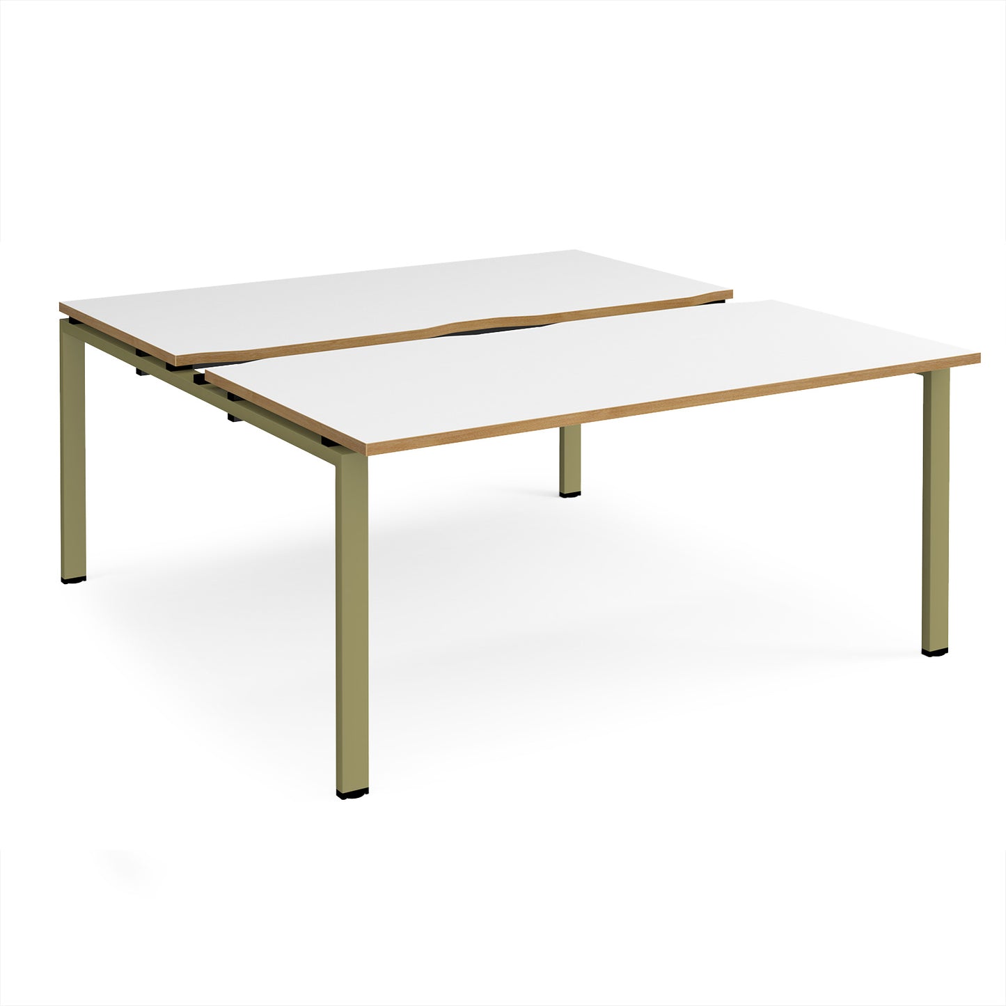 Adapt sliding top B2B desks 1600mm deep - STE1616-GN-WO