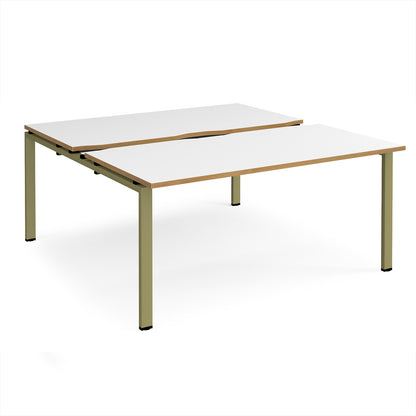 Adapt sliding top B2B desks 1600mm deep - STE1616-GN-WO