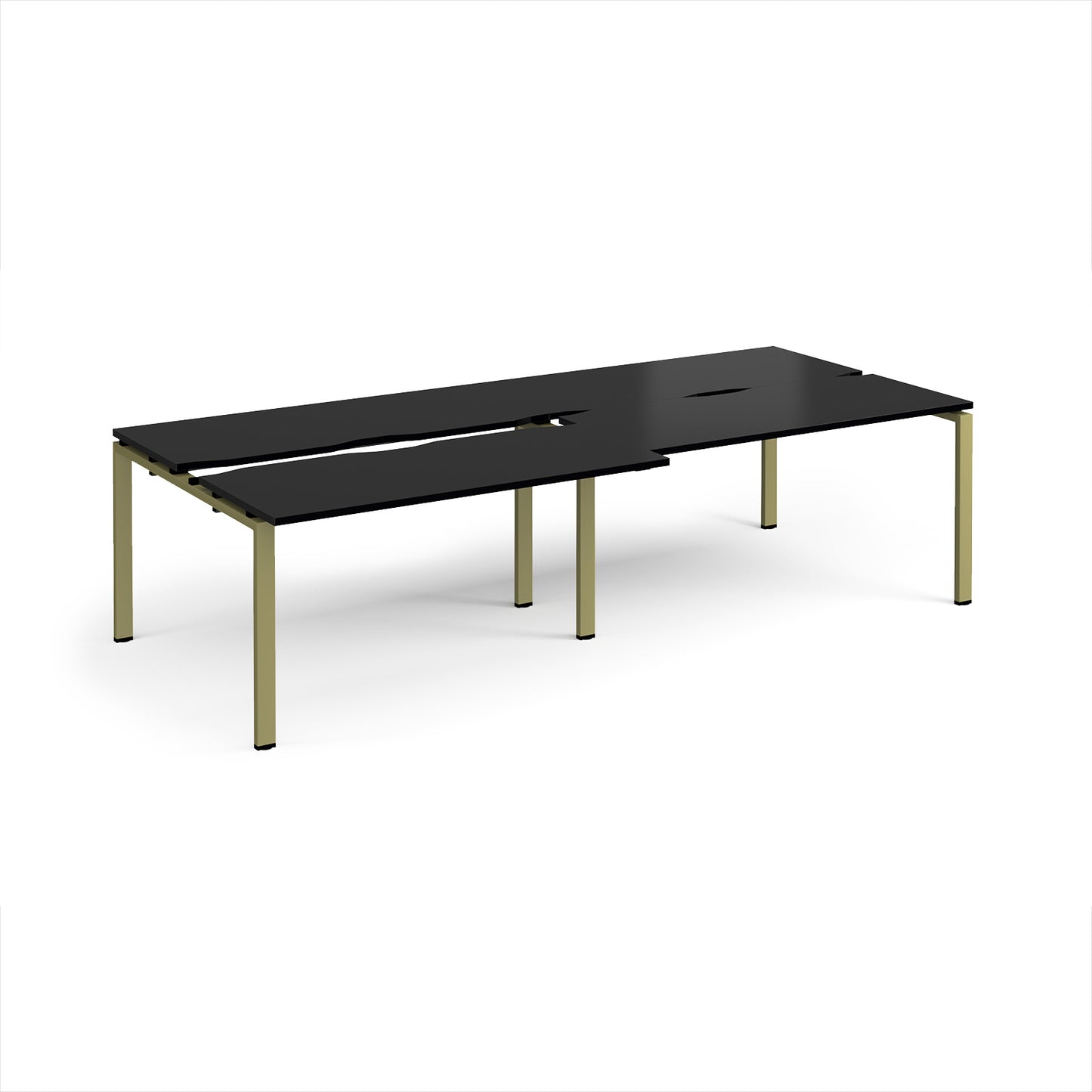 Adapt sliding top double B2B desks 1200mm deep - STE2812-GN-BK