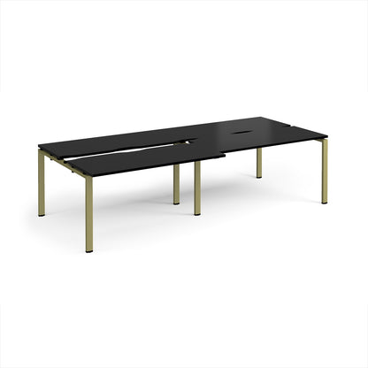 Adapt sliding top double B2B desks 1200mm deep - STE2812-GN-BK