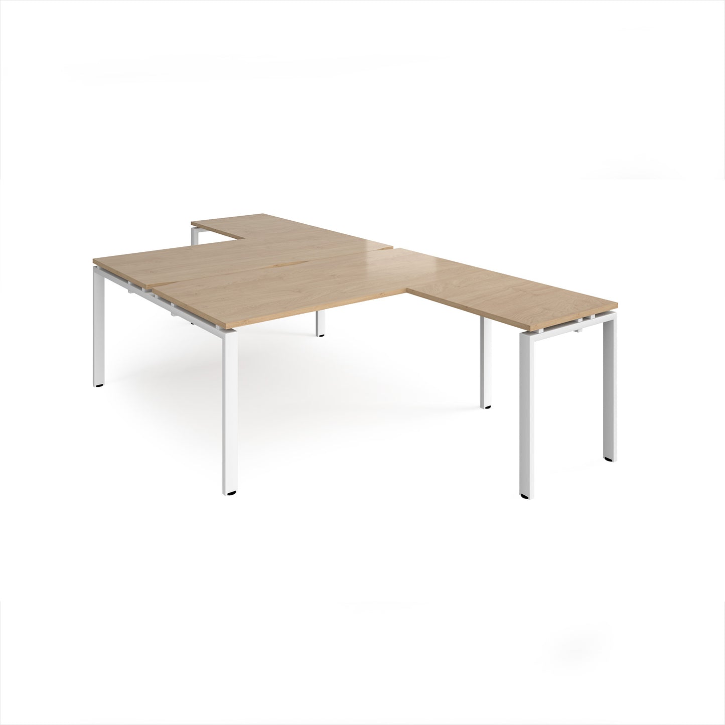 Adapt back to back desk with return - ER16168-WH-KO