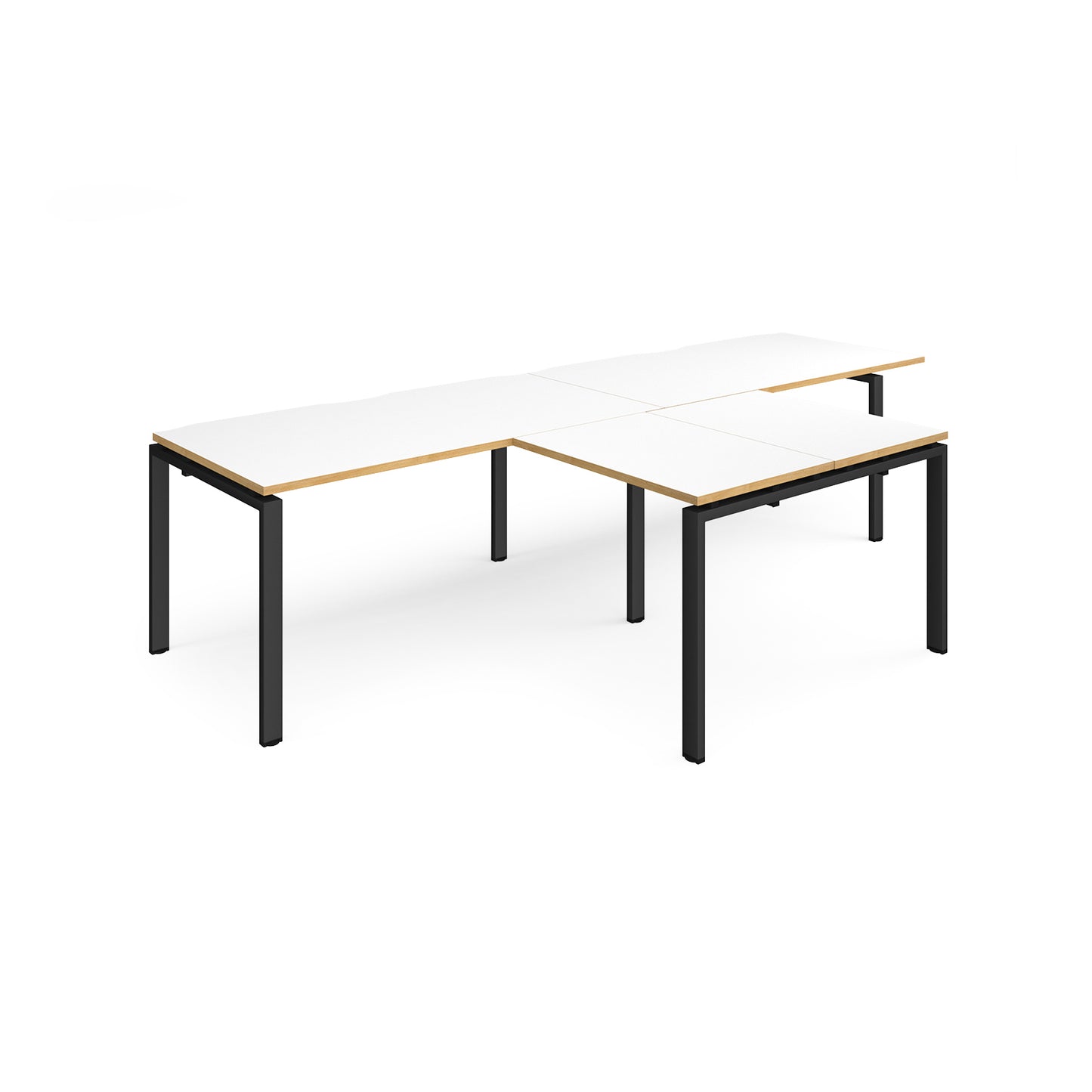 Adapt double desk with returns - ER3288-K-WO
