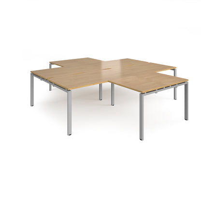 Adapt 4 desk cluster with returns - ER28168-S-O