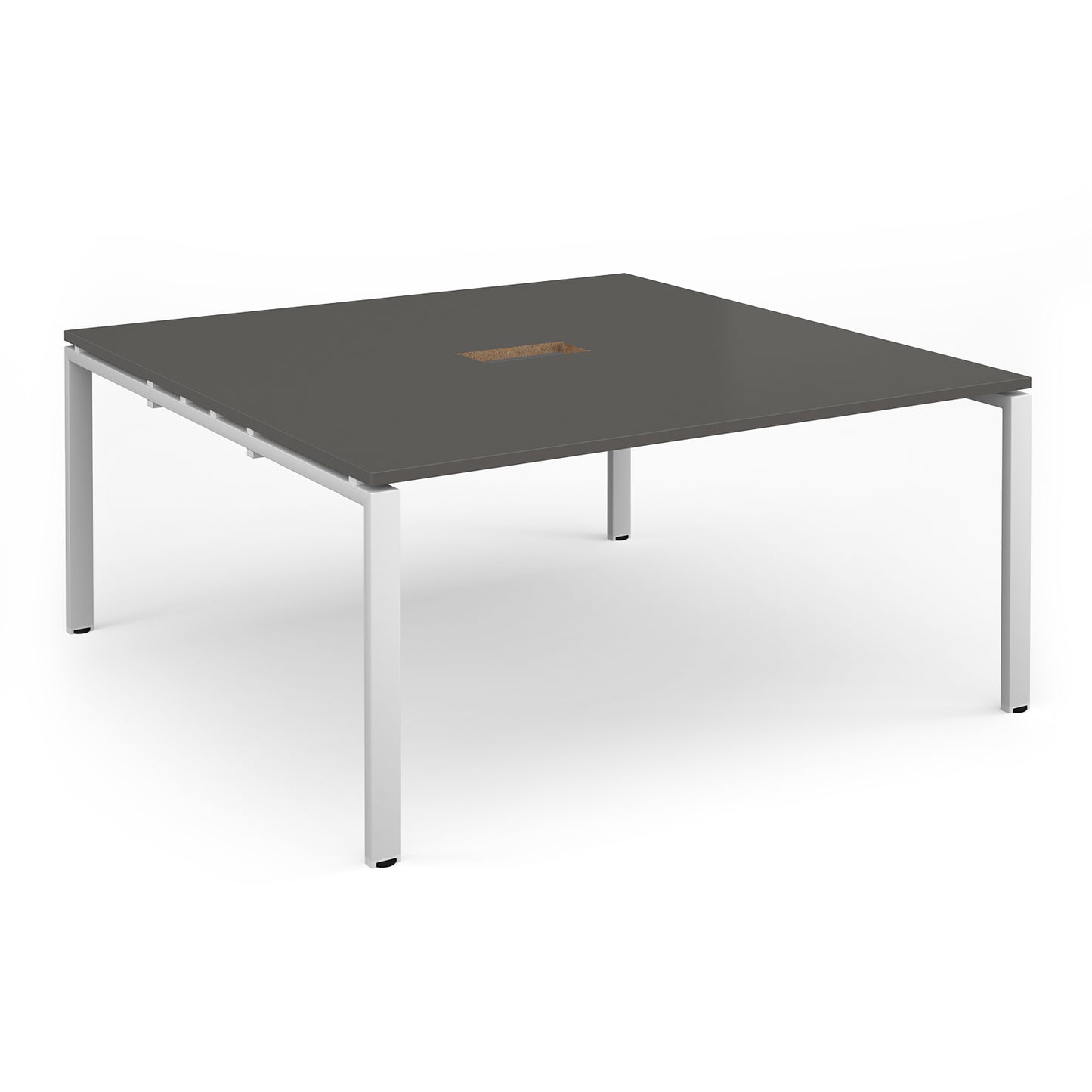 Adapt square power ready boardroom table - EBT1616-CO-WH-OG