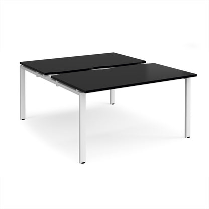 Adapt sliding top B2B desks 1600mm deep - STE1416-WH-BK