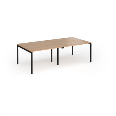 Connex Plus Goal Post Double Back to Back Desks 1200mm deep - GCO2412-K-B