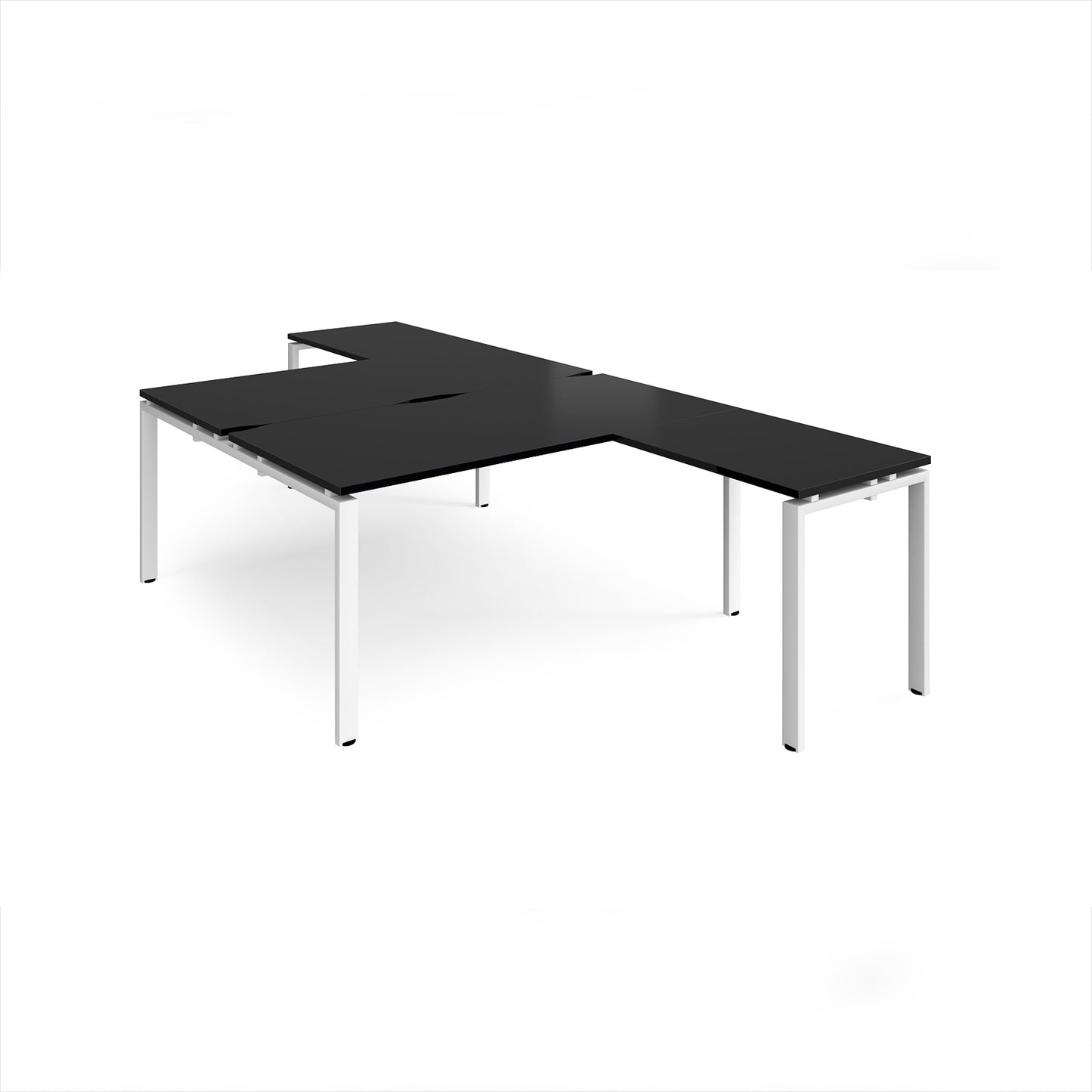 Adapt back to back desk with return - ER16168-WH-BK