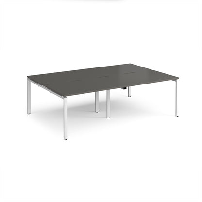 Adapt double back to back desks 1600mm deep - E2416-WH-OG