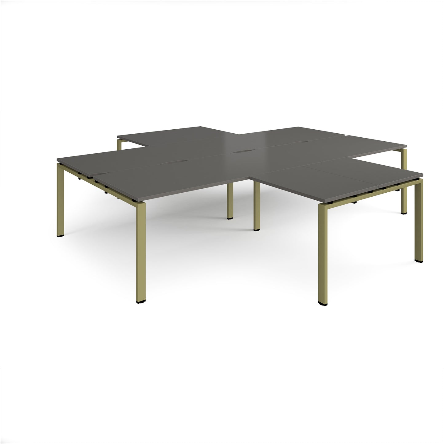 Adapt 4 desk cluster with returns - ER32168-GN-OG