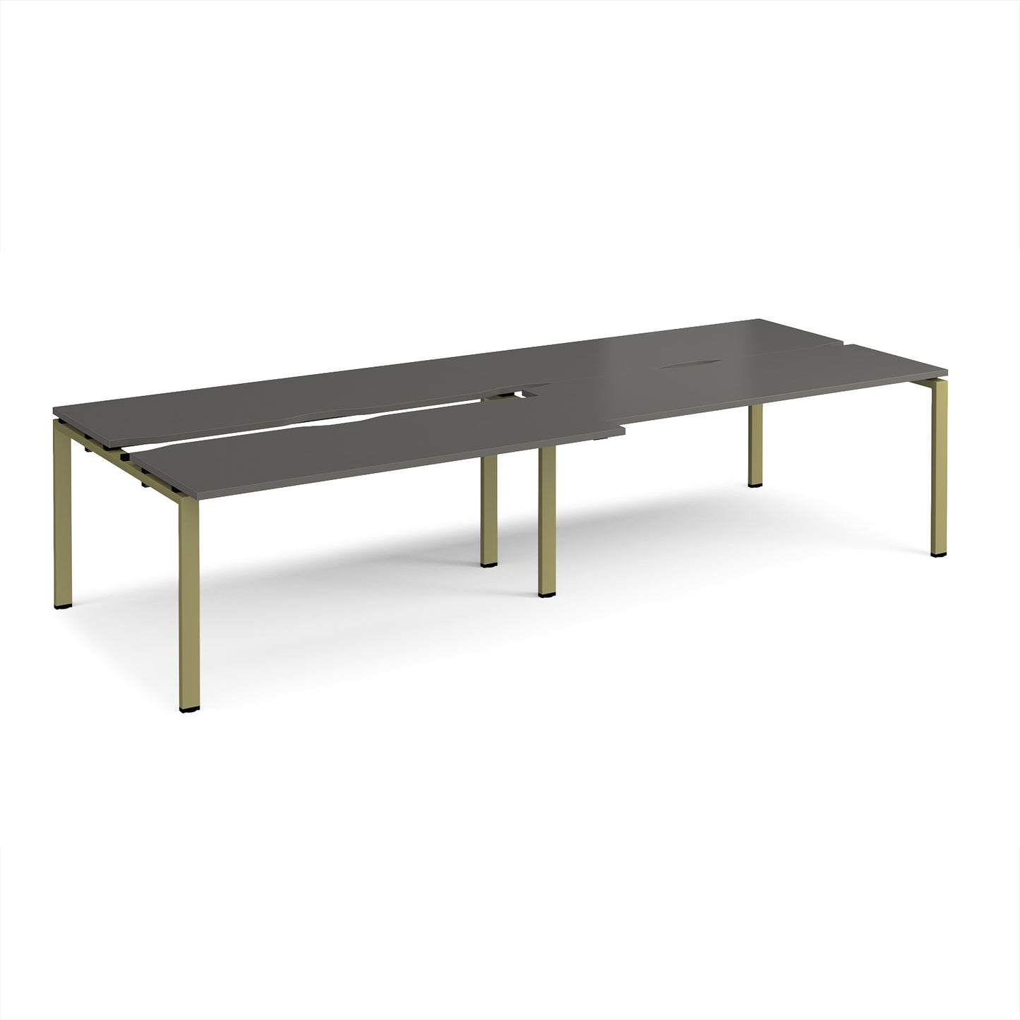 Adapt sliding top double B2B desks 1200mm deep - STE3212-GN-OG