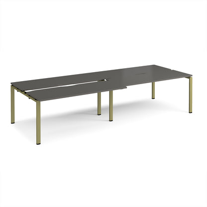 Adapt sliding top double B2B desks 1200mm deep - STE3212-GN-OG