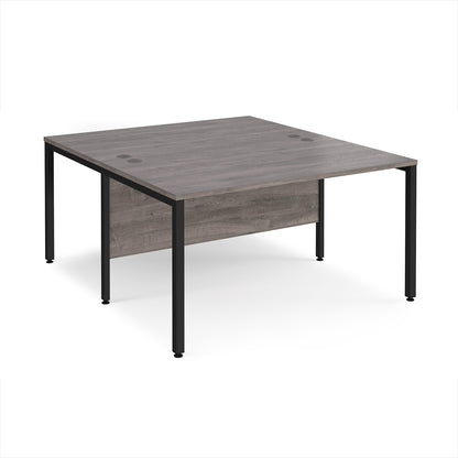 Maestro 25 bench back to back straight desks 1600mm - MB1416BKGO