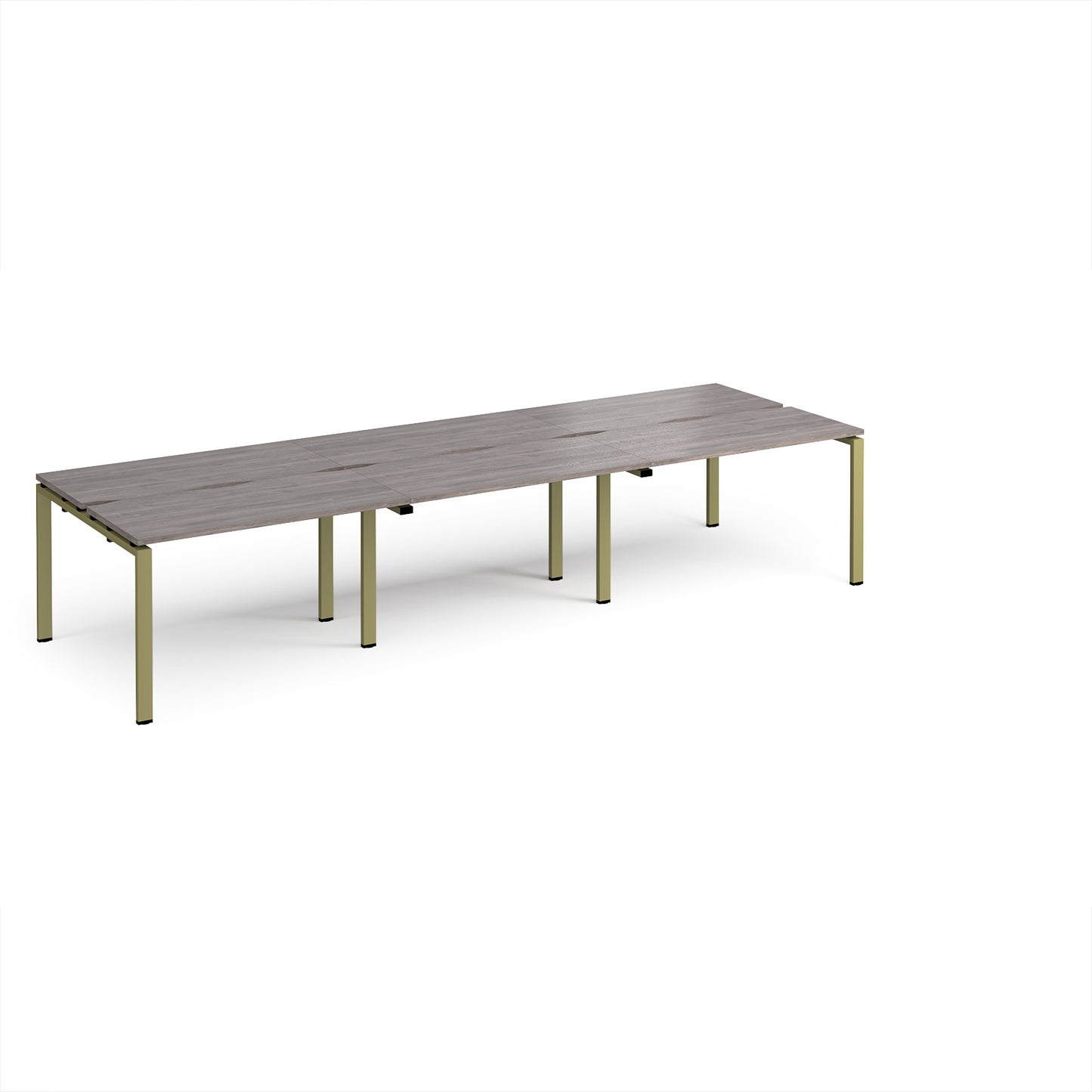 Adapt triple back to back desks 1200mm deep - E3612-GN-GO