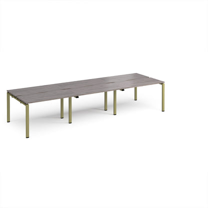 Adapt triple back to back desks 1200mm deep - E3612-GN-GO