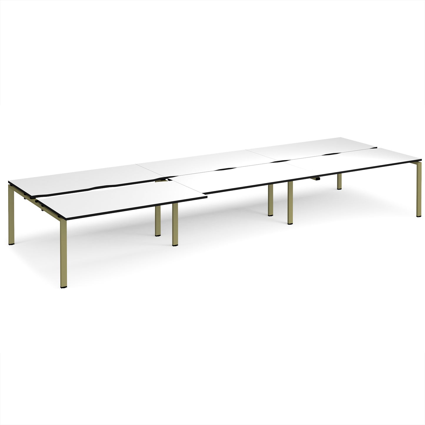 Adapt sliding top triple B2B desks 1600mm deep - STE4816-GN-WK