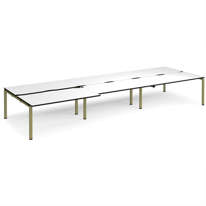 Adapt sliding top triple B2B desks 1600mm deep - STE4816-GN-WK