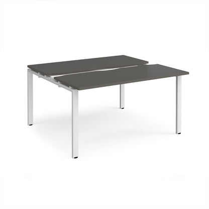 Adapt sliding top B2B desks 1200mm deep - STE1412-WH-OG
