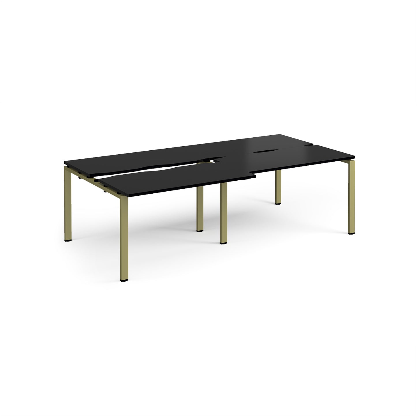 Adapt sliding top double B2B desks 1200mm deep - STE2412-GN-BK