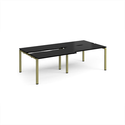 Adapt sliding top double B2B desks 1200mm deep - STE2412-GN-BK
