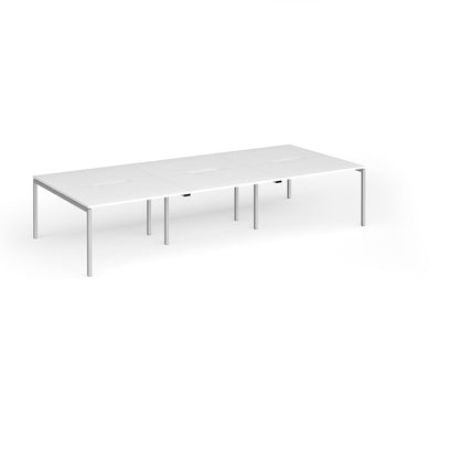 Connex Plus Goal Post Double Back to Back Desks 1600mm deep - GCO3616-S-WH