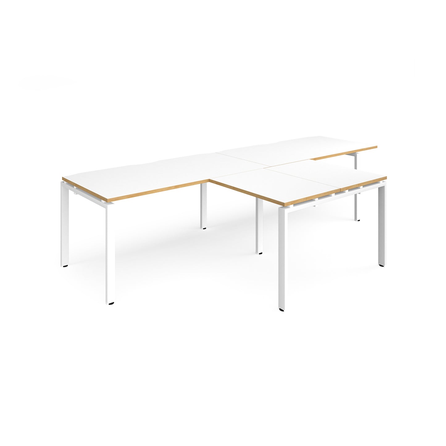 Adapt double desk with returns - ER3288-WH-WO