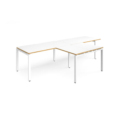 Adapt double desk with returns - ER3288-WH-WO