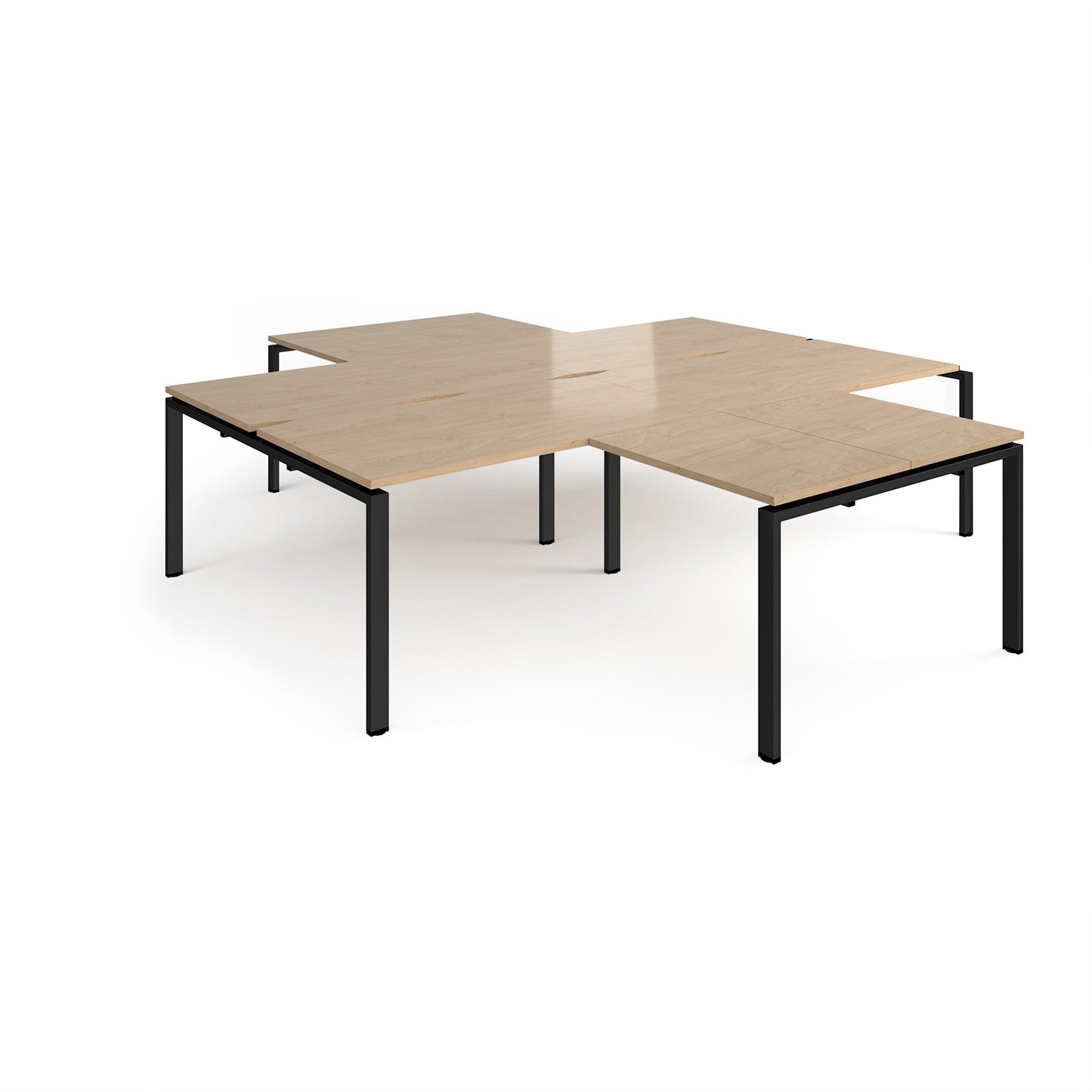 Adapt 4 desk cluster with returns - ER28168-K-KO