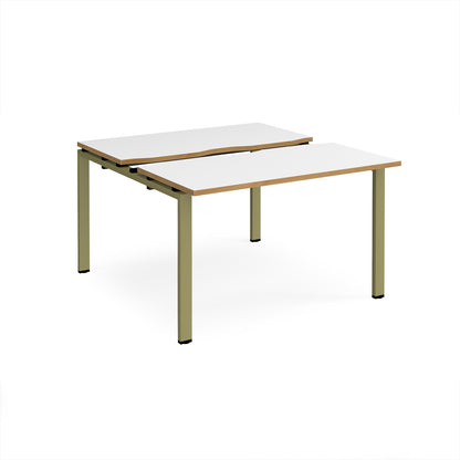 Adapt sliding top B2B desks 1200mm deep - STE1212-GN-WO