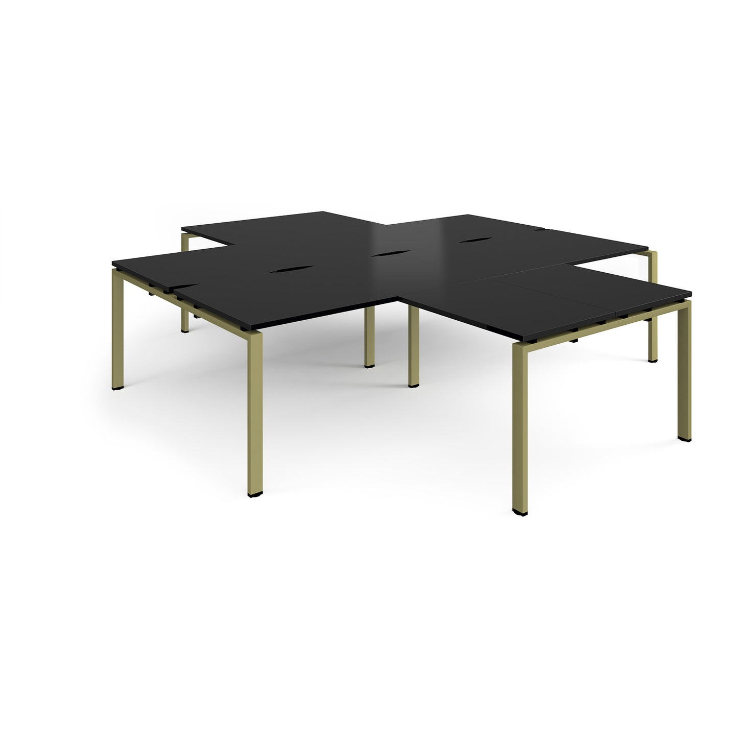 Adapt 4 desk cluster with returns - ER28168-GN-BK