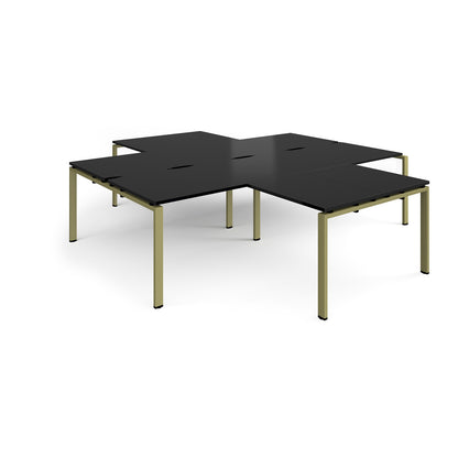 Adapt 4 desk cluster with returns - ER28168-GN-BK