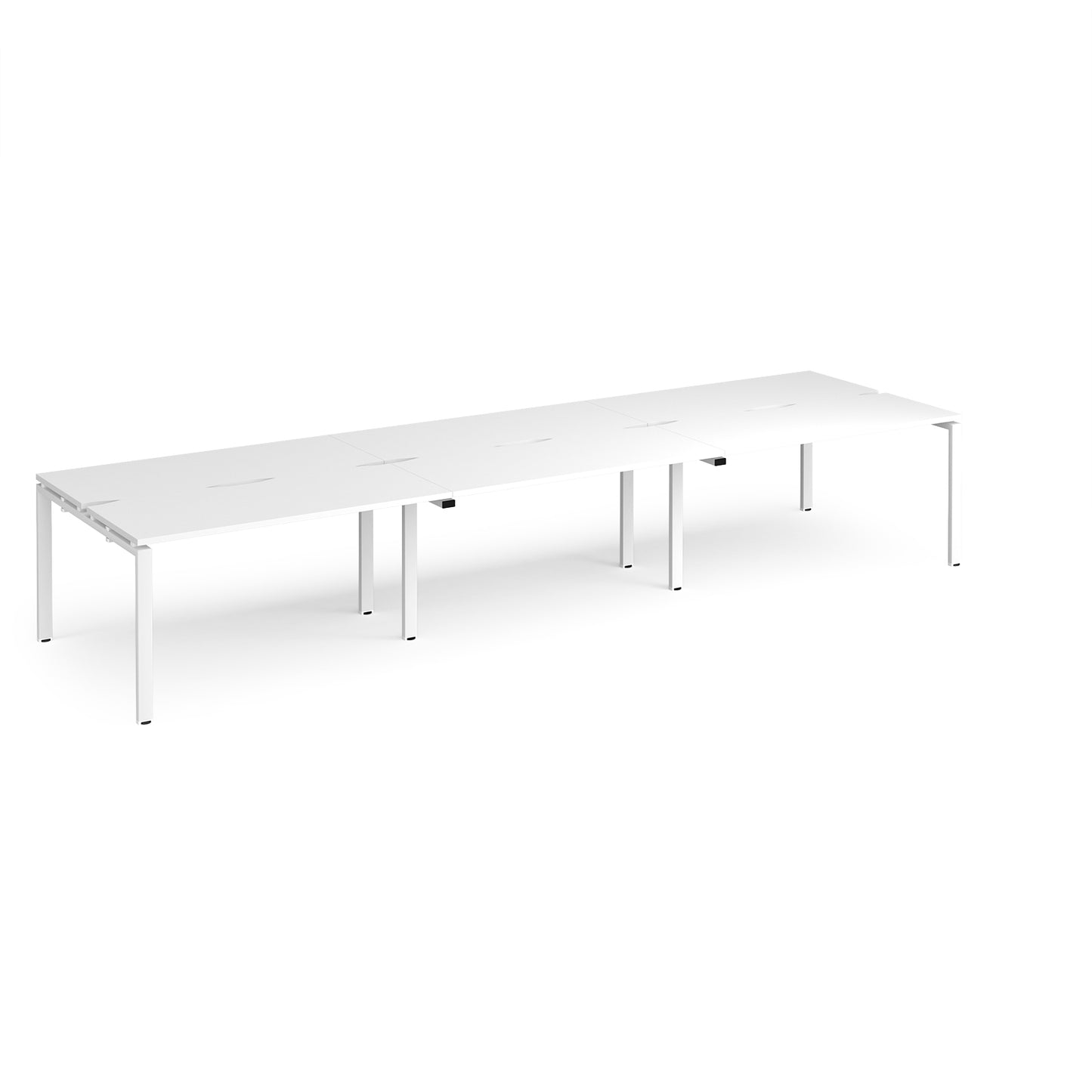 Adapt triple back to back desks 1200mm deep - E4212-WH-WH