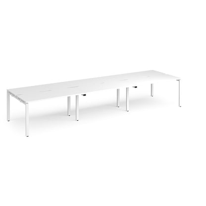 Adapt triple back to back desks 1200mm deep - E4212-WH-WH