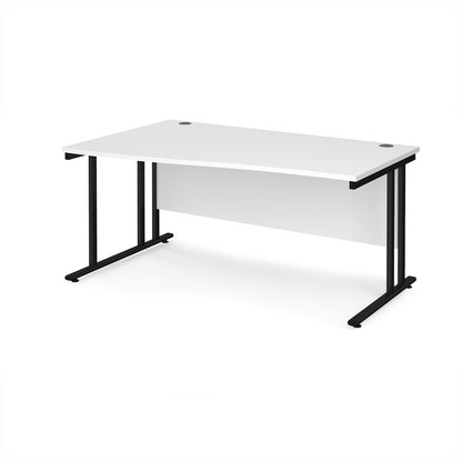 Maestro 25 cantilever left hand wave desk - MC16WLKWH
