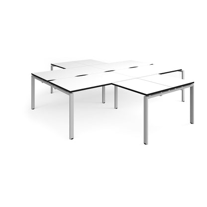 Adapt 4 desk cluster with returns - ER28168-S-WK