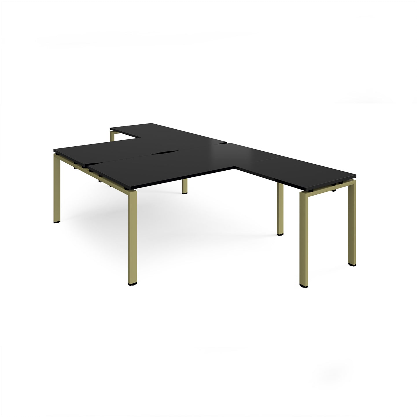Adapt back to back desk with return - ER16168-GN-BK