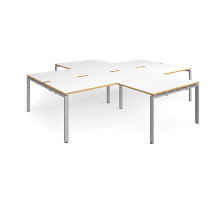 Adapt 4 desk cluster with returns - ER32168-S-WO