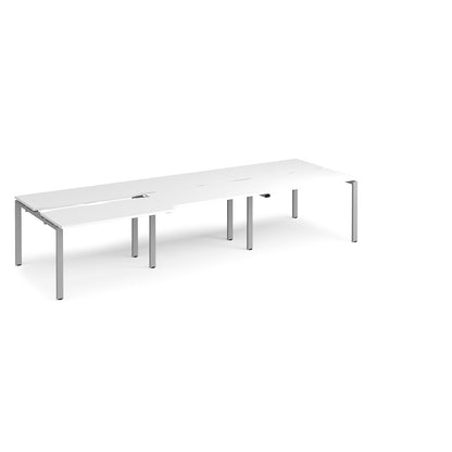 Adapt sliding top triple B2B desks 1200mm deep - STE3612-S-WH