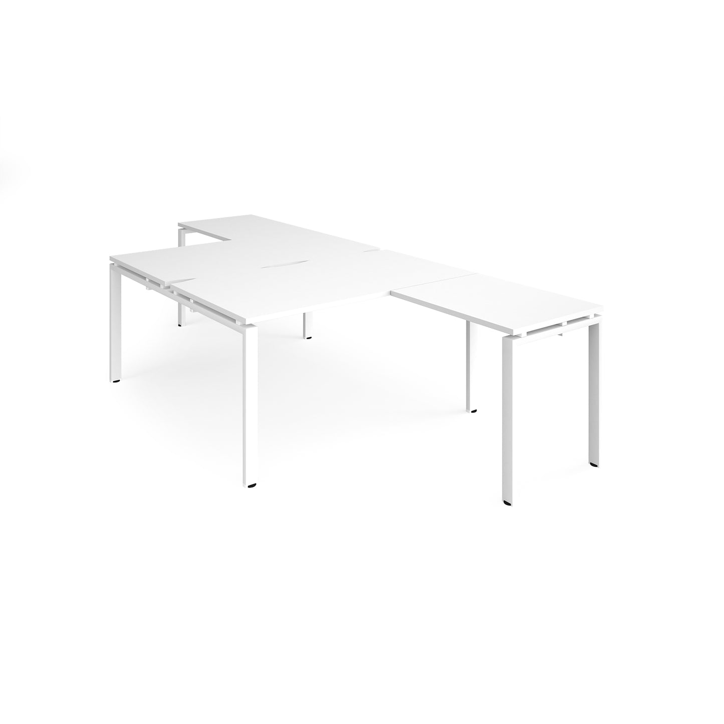 Adapt back to back desk with return - ER14168-WH-WH
