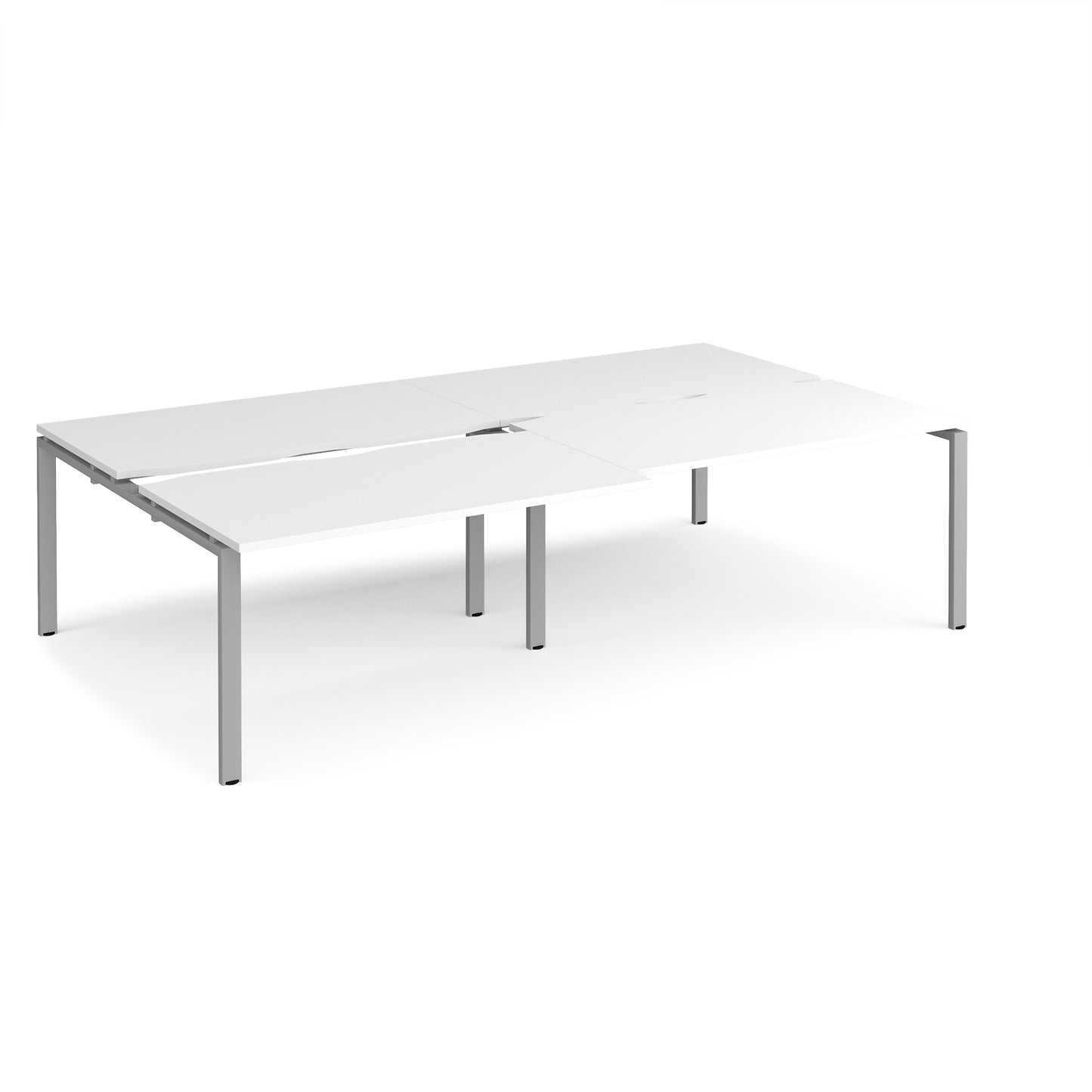 Adapt sliding top double B2B desks 1600mm deep - STE2816-S-WH