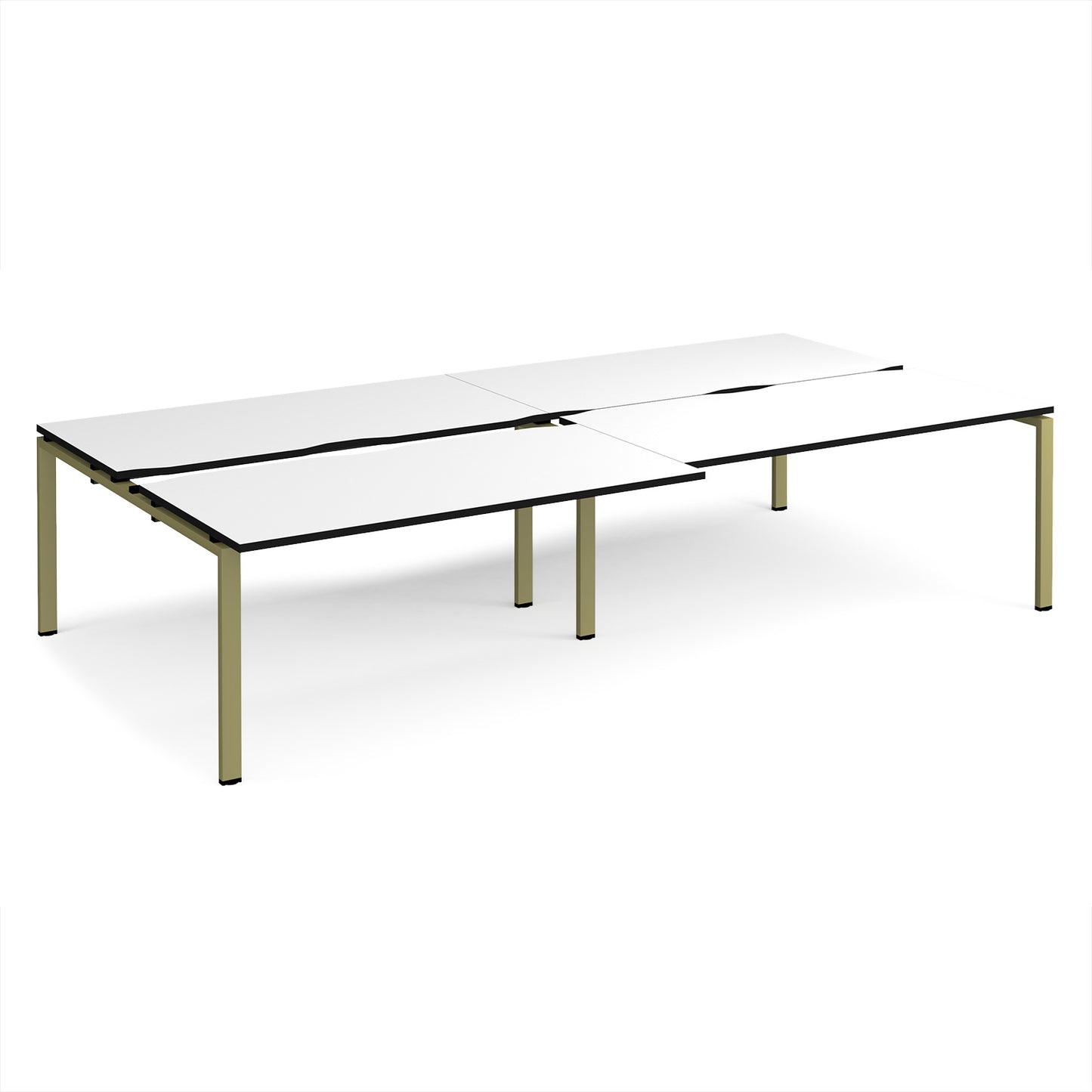 Adapt sliding top double B2B desks 1600mm deep - STE3216-GN-WK
