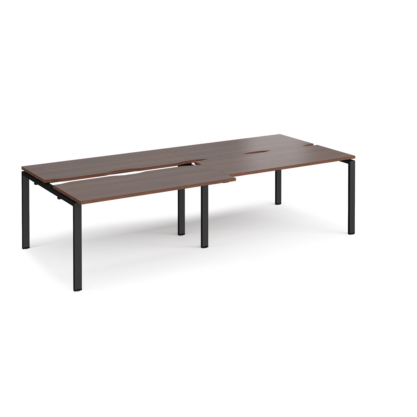 Adapt sliding top double B2B desks 1200mm deep - STE2812-K-W