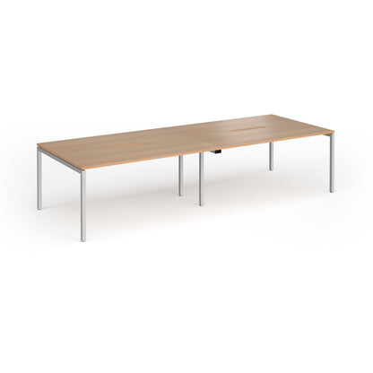 Connex Plus Goal Post Double Back to Back Desks 1200mm deep - GCO3212-S-B