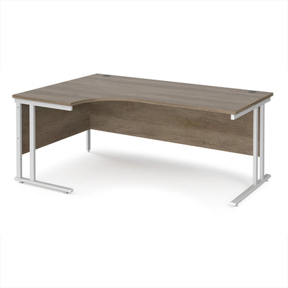 Maestro 25 cantilever left hand ergonomic desk - MC18ELWHNO