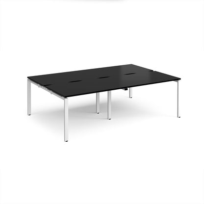 Adapt double back to back desks 1600mm deep - E2416-WH-BK