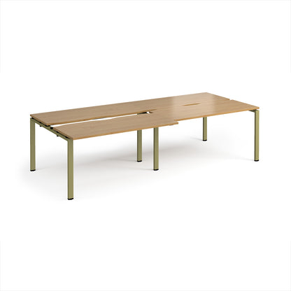 Adapt sliding top double B2B desks 1200mm deep - STE2812-GN-O