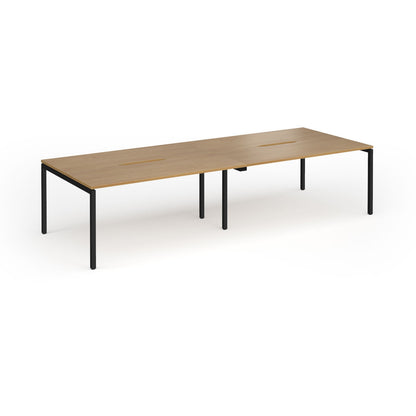Connex Plus Goal Post Double Back to Back Desks 1200mm deep - GCO3212-K-O