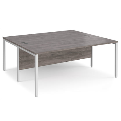 Maestro 25 bench back to back straight desks 1600mm - MB1816BWHGO