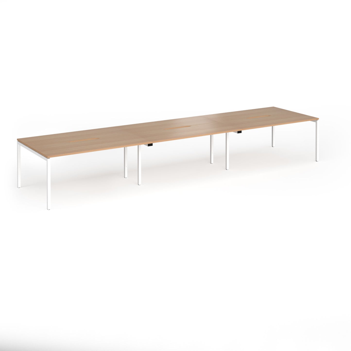 Connex Plus Goal Post Double Back to Back Desks 1200mm deep - GCO4812-WH-B