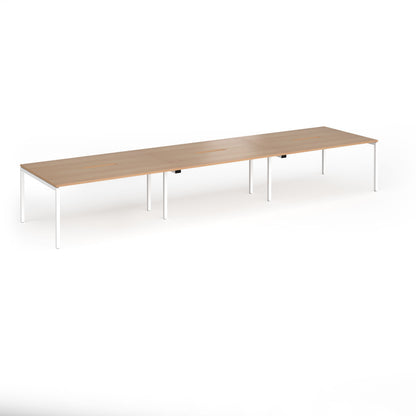 Connex Plus Goal Post Double Back to Back Desks 1200mm deep - GCO4812-WH-B
